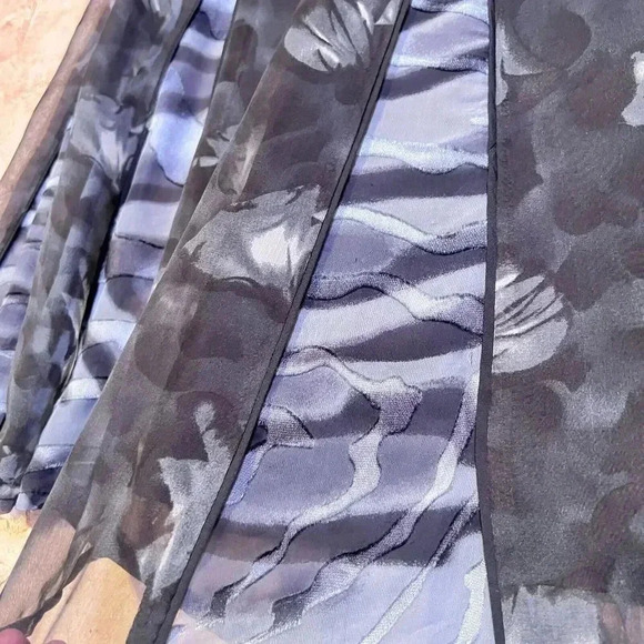 Coldwater Creek Womens Silk Blend Floral Flare Skirt Sz M 10-12 Elegant - Picture 4 of 11